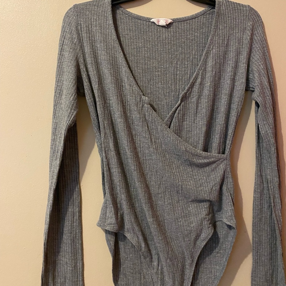 Gray body suit